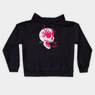 Skull Flames Girl Classic Tattoo Kids Hoodie